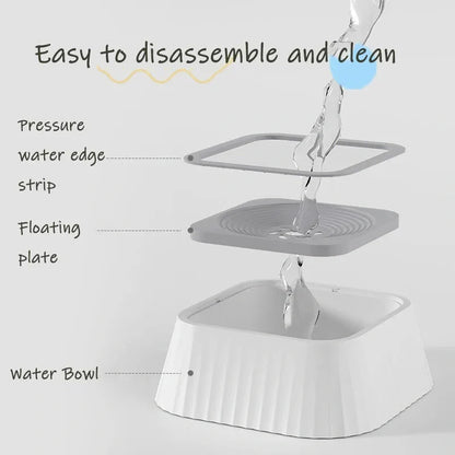 Floating Pet Water Bowl with no splash design for dogs and cats
