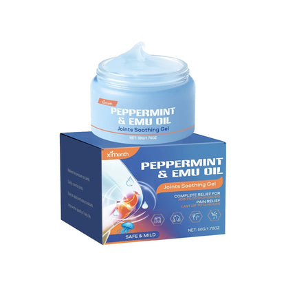 50g tube of joint soothing gel with menthol and emu oil for topical muscle and joint relief