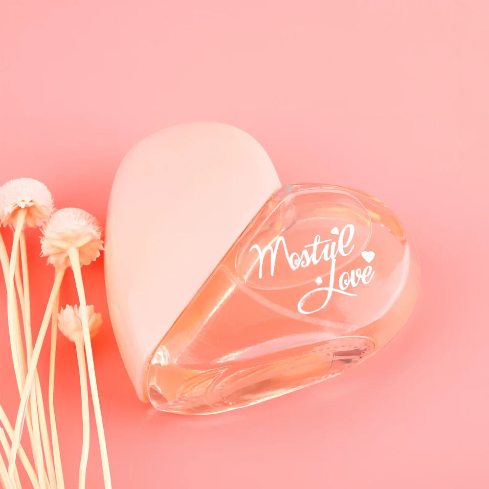 Love Perfume 50ml bottle in DXR220 and pink DXR220B variants with spray mechanism