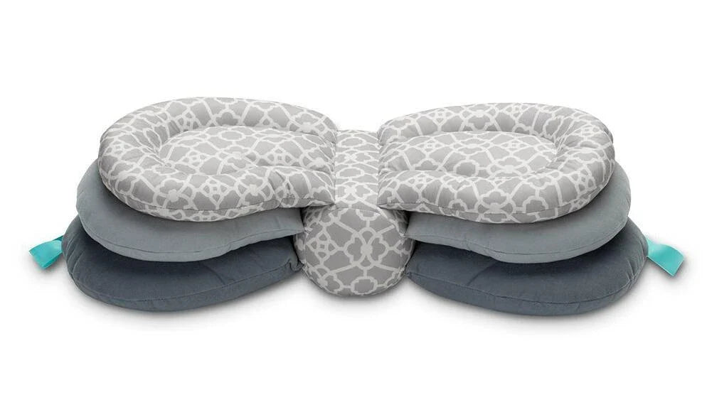 Adjustable breastfeeding pillow with soft, cloud-like filling and rectangular shape for customized comfort and support during feeding and bonding moments with your baby.