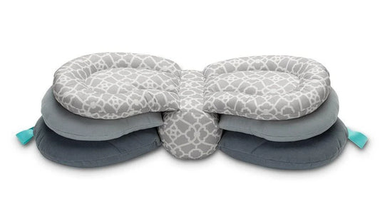 Adjustable breastfeeding pillow with soft, cloud-like filling and rectangular shape for customized comfort and support during feeding and bonding moments with your baby.