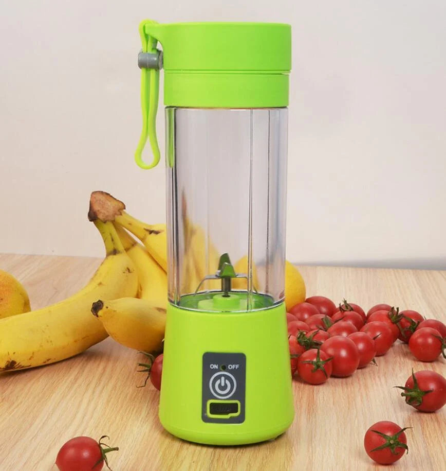 Portable USB-powered citrus juicer with compact design and stainless steel blades for making fresh, flavorful juices on-the-go