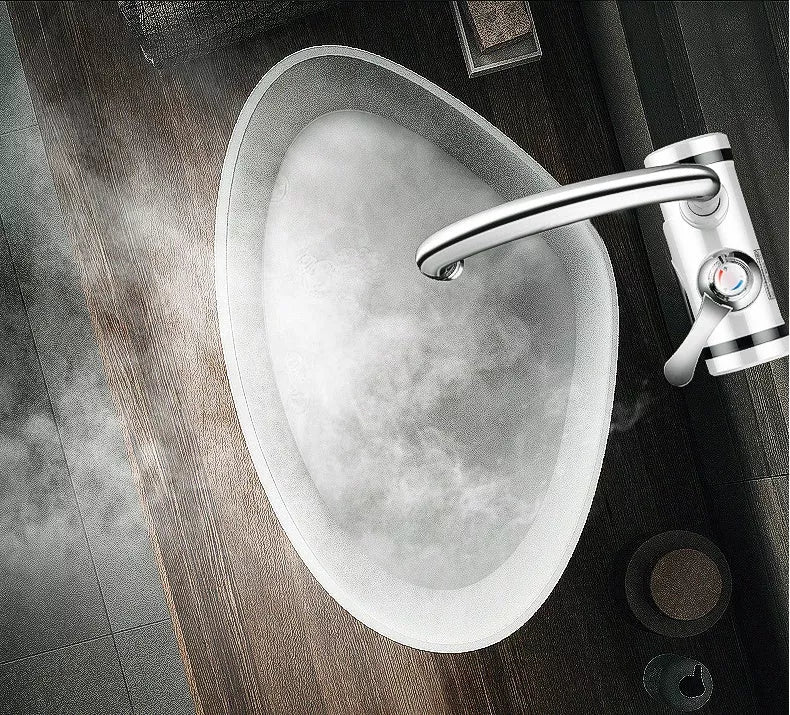 Electric instant water heater tap with adjustable temperature for kitchen or bathroom use