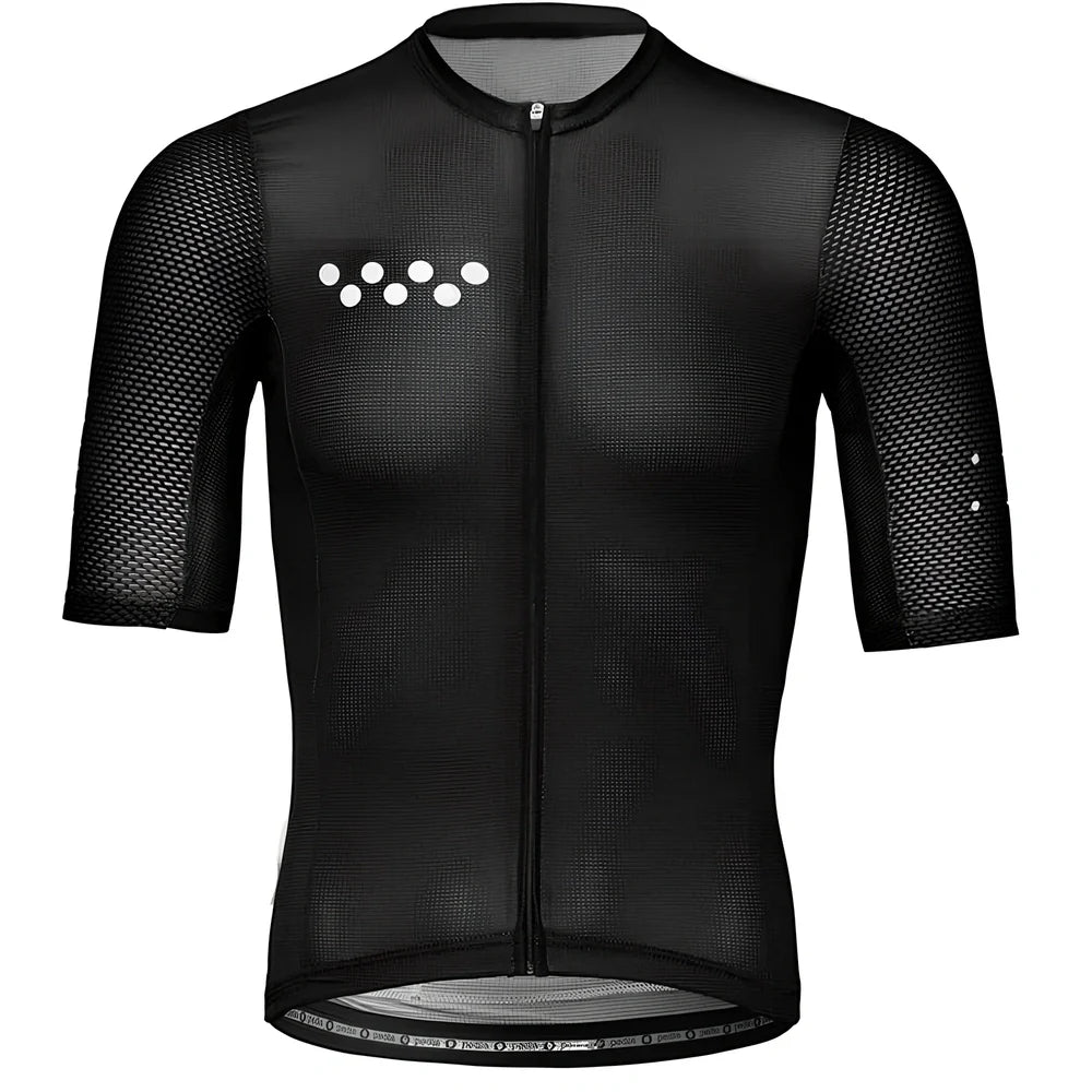 Men's cycling jersey with moisture-wicking fabric in multiple sizes from XS to 4XL