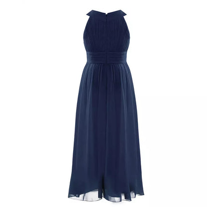 Girl's elegant piano performance and birthday princess dress in various colors