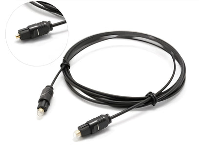 OD2.2 slim optical digital audio cable with Toslink connectors for home cinema and hi-fi systems.