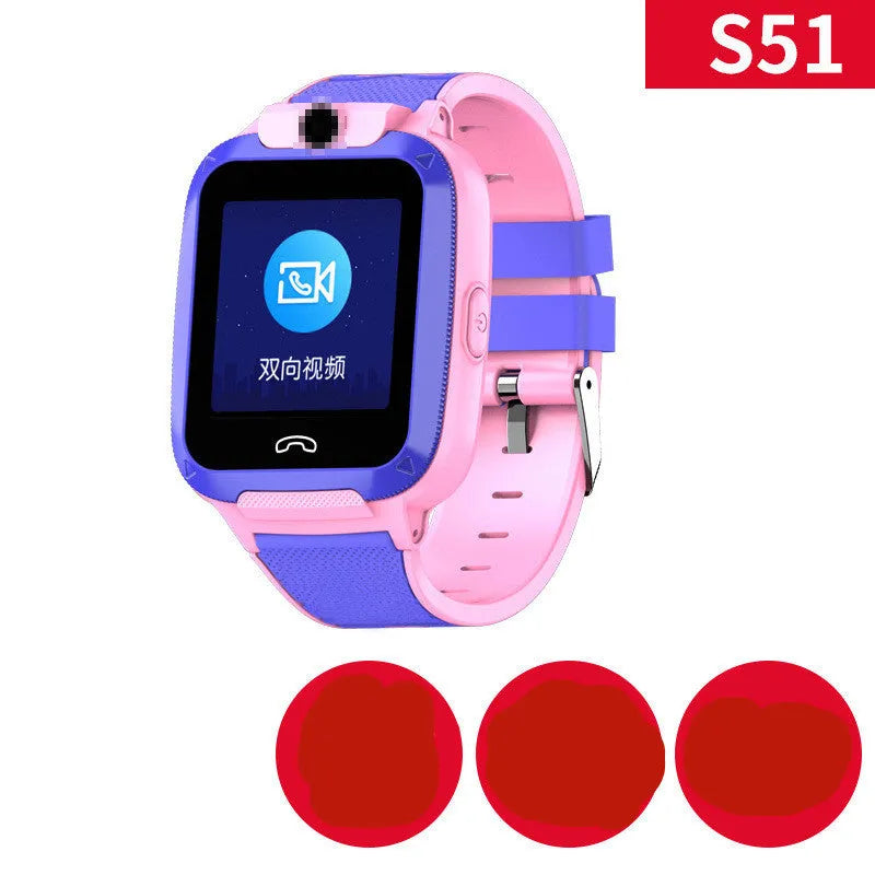 Children's smartwatch with 1.44-inch screen, silica gel band, and GPS for video calls