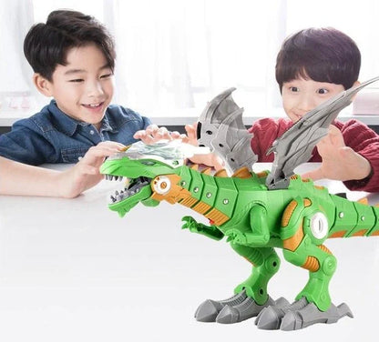 Intelligent Robot Toy Dinosaur with water spray feature in green and white colors