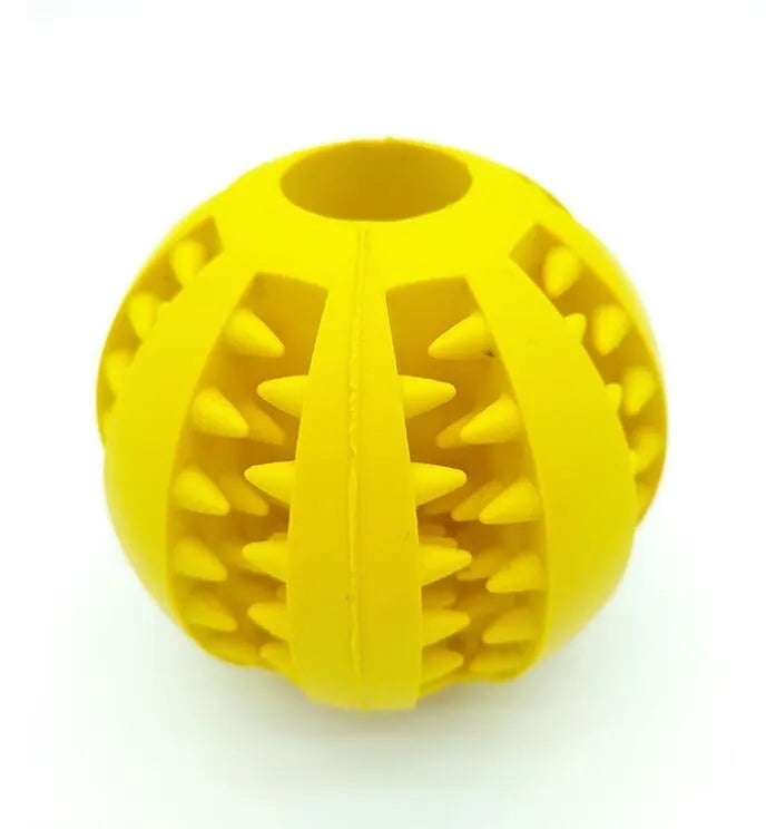 Natural silica gel dog ball toy in blue, green and red, 5cm and 7cm slow feeder treat dispenser