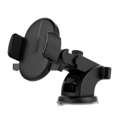 Adjustable telescopic car phone holder with suction cup for secure phone mounting