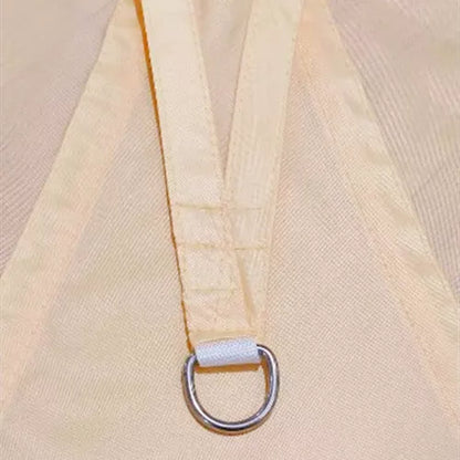 Outdoor shade cloth providing 98% UV protection in beige