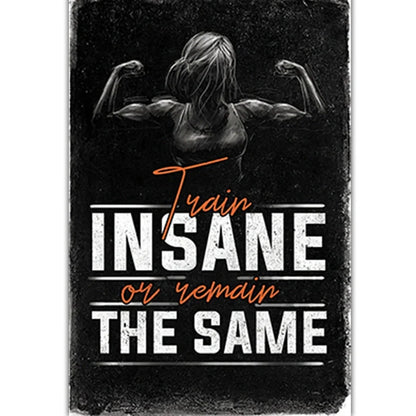 Gym motivational canvas poster measuring 7.8x11.8 inches with modern design in four colour schemes