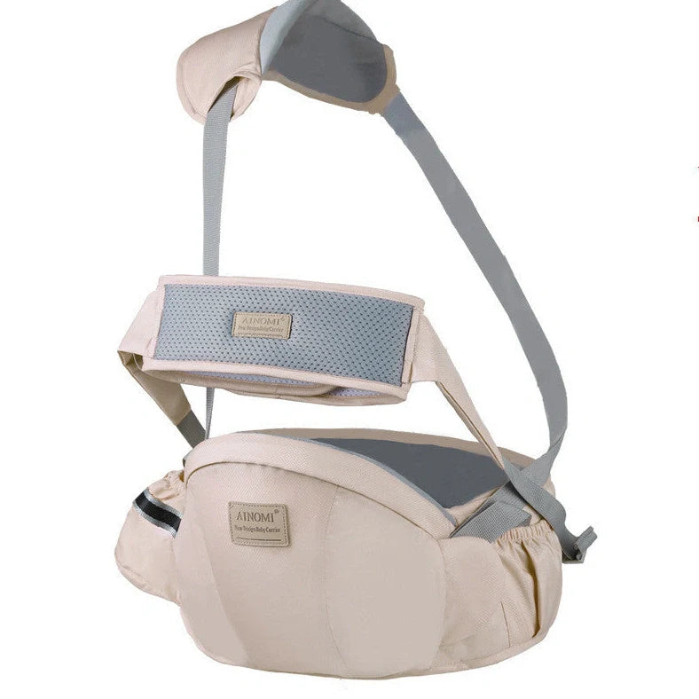 Multifunctional children's strap baby carrier waist stool with 20kg maximum load capacity and 130cm adjustable belt length for secure infant support during daily activities