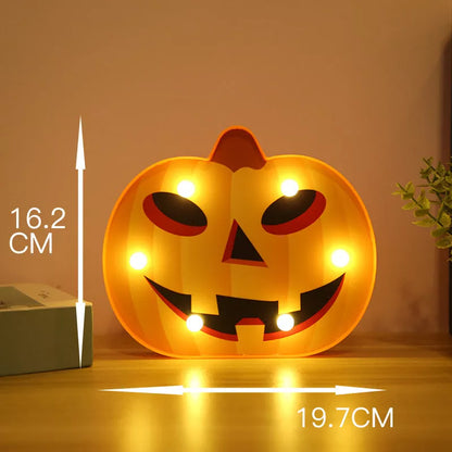 Halloween LED decorative lights with selectable bat, skull, pumpkin, and spider patterns
