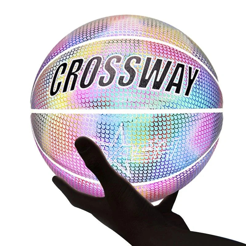 Luminous Reflective Basketball with Crossway logo and reflective patterns for a mesmerizing glow on the court