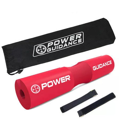 Barbell shoulder pad with high elasticity foam for squats, available in red and black