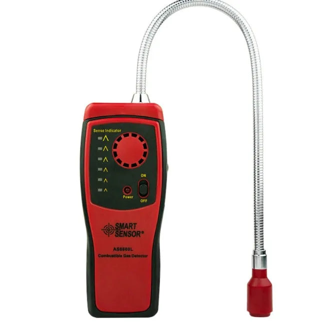 AS8800L portable flammable gas detector alarm unit showing LED indicator lights