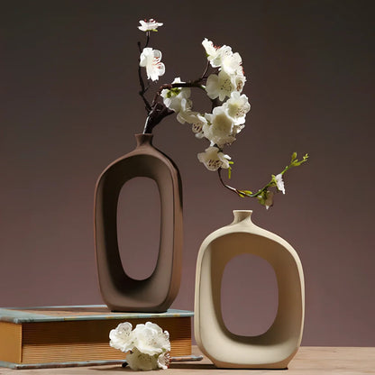 Three white ceramic vases with hand-drawn cloud patterns in 25cm, 20cm, 15cm sizes