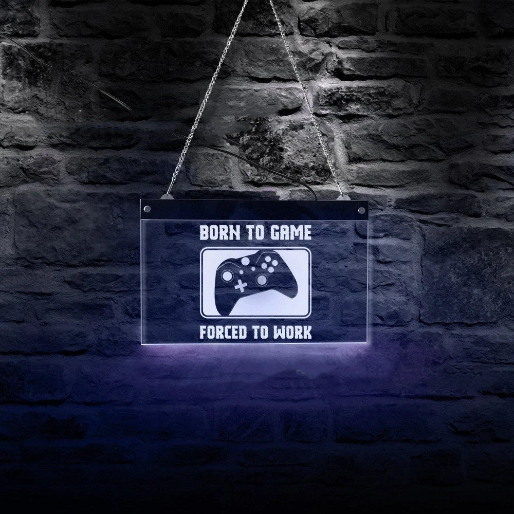 Game console controller logo LED neon light in various sizes for room decor