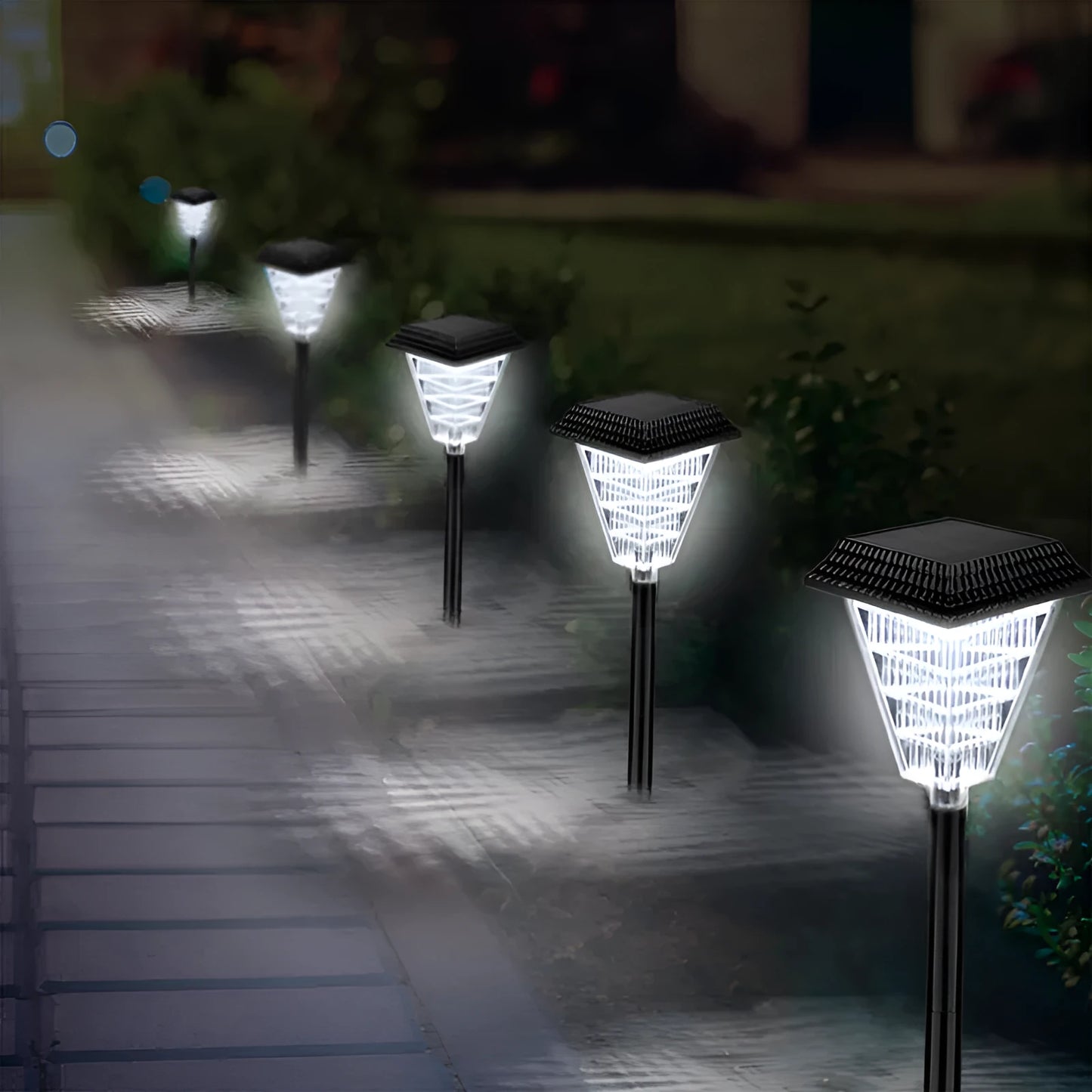 TS-S5103 solar garden light with 12 LED lights and IP65 waterproof outdoor construction