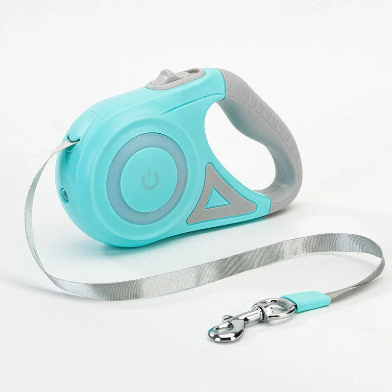 Retractable dog leash with automatic lock in Dream Purple, Sunshine Orange, and Mint Green
