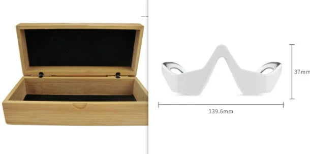 Rechargeable eye massager with micro-current technology to reduce wrinkles, dark circles, and eye puffiness