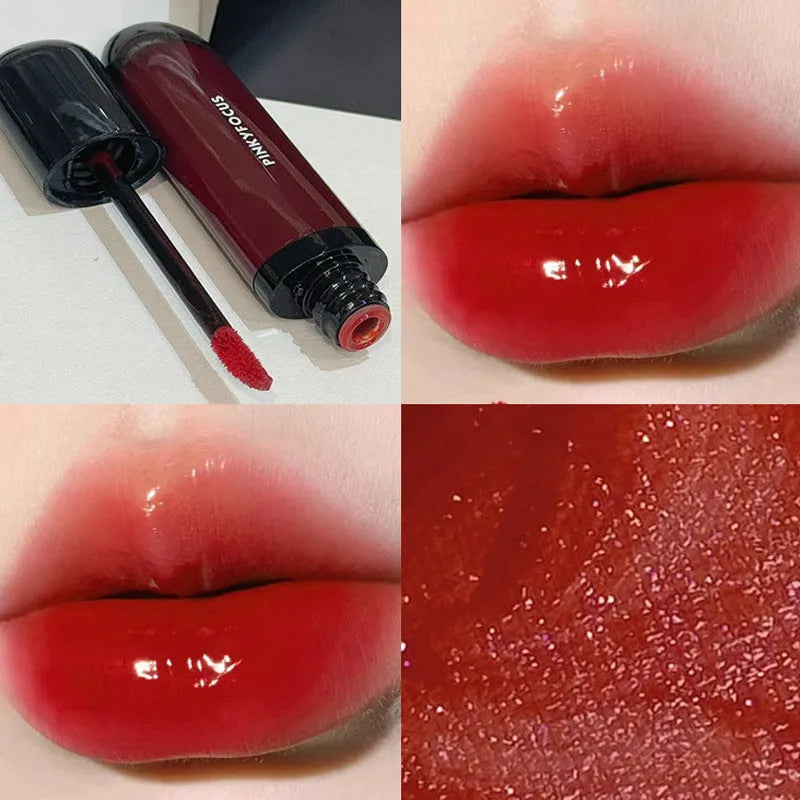 Black Citrus Mirror Lip Lacquer in six colours including Tomato and Sweet Potato.