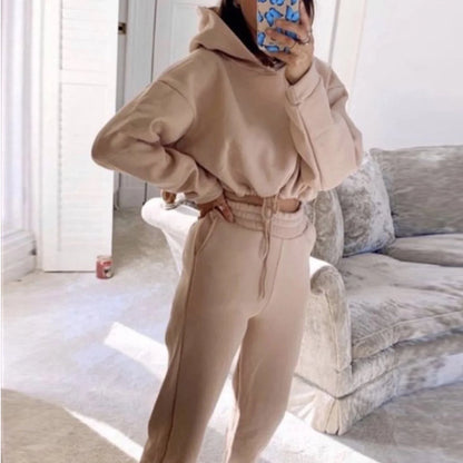 Stylish and comfortable 2-piece tracksuit set for women featuring a hoodie and relaxed-fit pants in a variety of vibrant colors
