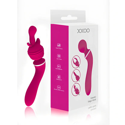 Tianlong stick adult toy with silicone surface and 19.6cm length showing frequency control buttons