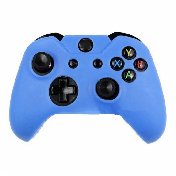 Xbox One controller with soft silicone protective case in blue camouflage colour
