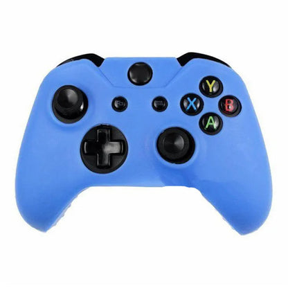 Xbox One controller with soft silicone protective case in blue camouflage colour