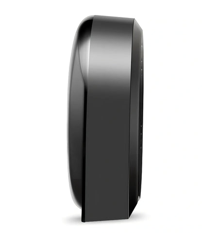 Smart weather forecast clock showing temperature, humidity, and weather conditions with wireless outdoor sensor