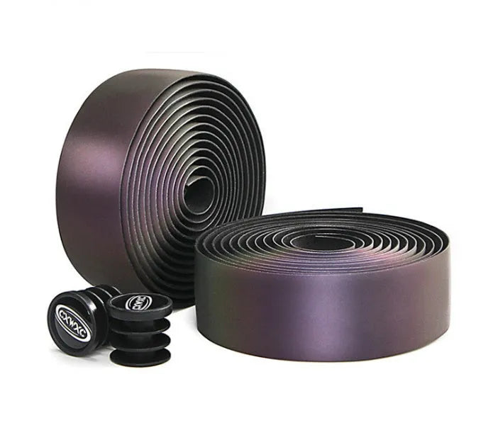 Reflective handlebar tape roll 2150mm x 30mm x 2.8mm in PU EVA MicroTex with rainbow reflective finish