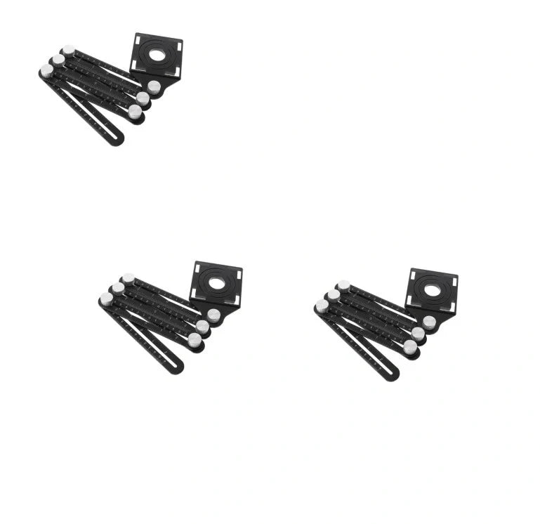 Aluminum alloy six-folding multi-angle measuring ruler for precise tile and flooring projects