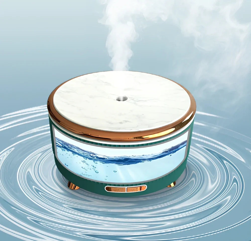 Cylindrical black USB bedroom humidifier with 500ml tank and timer for 10-20 sqm coverage