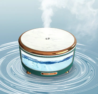 Cylindrical black USB bedroom humidifier with 500ml tank and timer for 10-20 sqm coverage