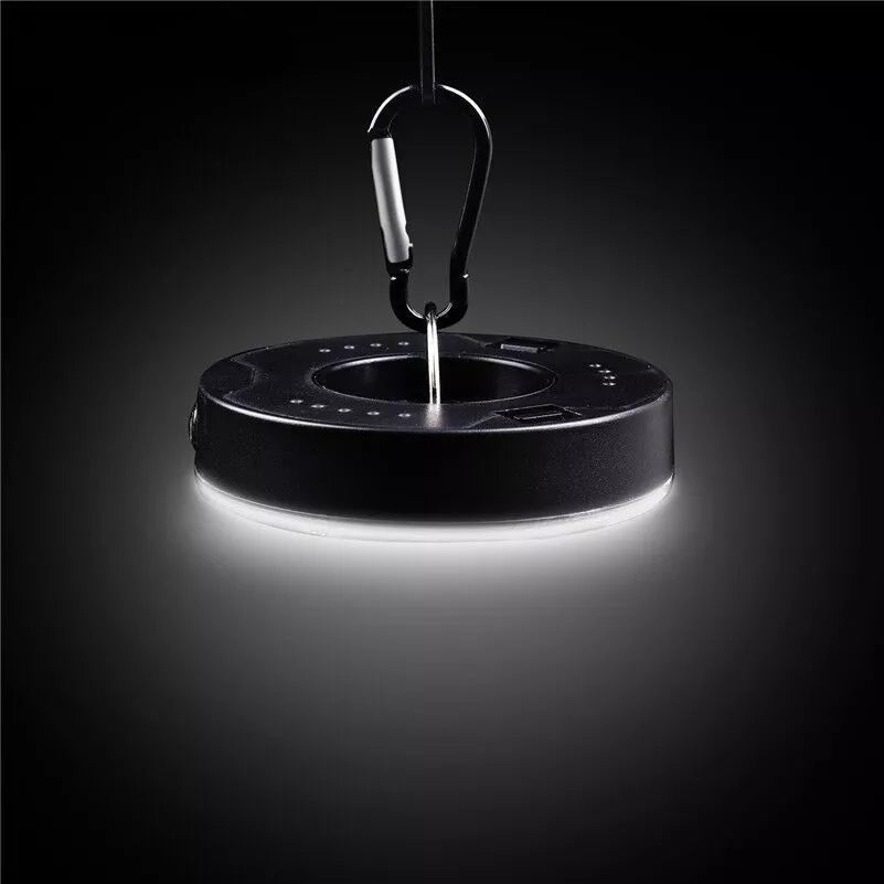 Durable COB tent light with carabiner for outdoor adventures
