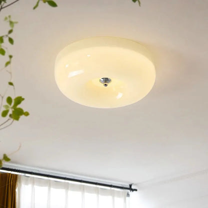 Cream style bedroom ceiling lamp with three-colour light, 30cm or 40cm diameter, American design