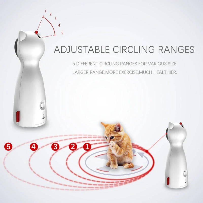 Interactive Cat Laser Pointer - Smart Automated Pet Toy Entertains & Exercises Cats