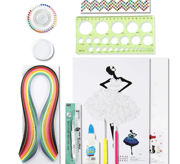 Hhomeenjoy Premium DIY Paper Quilling Art Craft Kit for Unique Handmade Projects