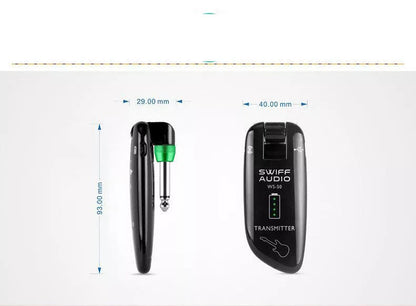 WS-50 Wireless Transmitter Receiver Kit for electric guitar with USB charging