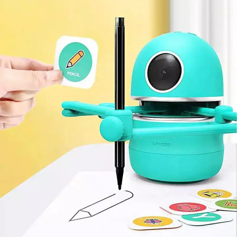 Painting robot for children, ABS plastic, 153 x 105 mm, English version with suction cup base