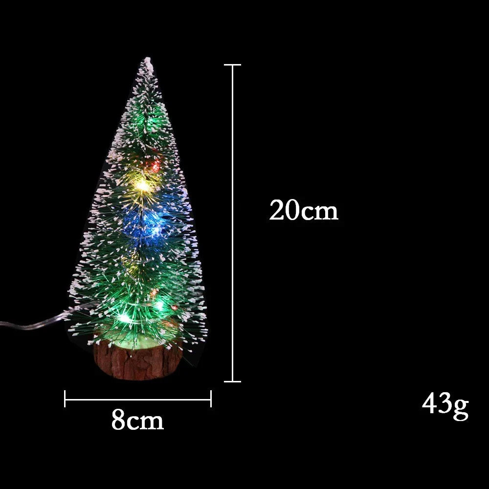 Festive Mini LED Christmas Tree with Warm Lights, Compact Holiday Decoration for Small Spaces and Tabletops