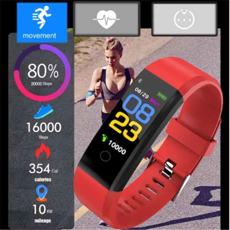 115plus Smart Band fitness tracker with heart rate monitor and color screen
