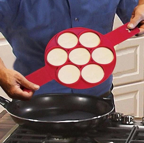 Silicone Pancake Maker in various shapes and colors for easy, mess-free pancake making
