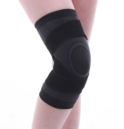 Durable sports knee brace with premium materials, 3D weaving technology, and customizable pressure belt design for active lifestyles