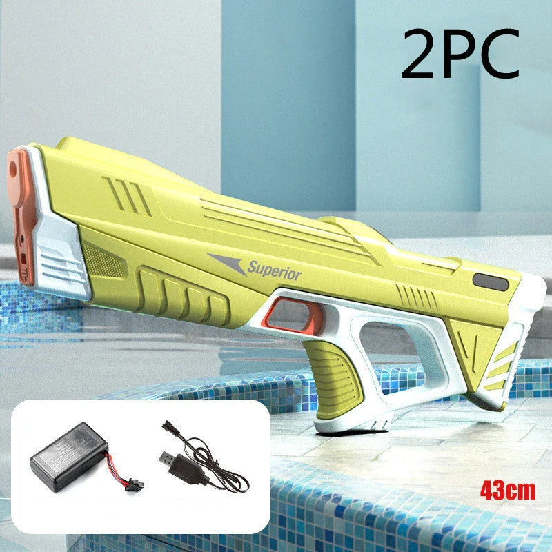 Automatic Electric Water Gun with motorized pressurization system for powerful, continuous water blasting