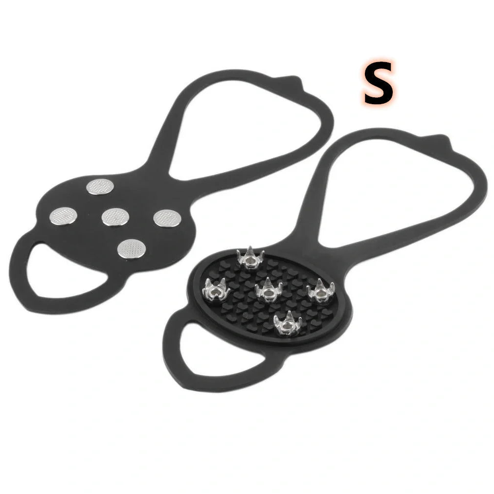 Silicone Non-Slip Shoe Grips for ice and snow safety in multiple colors