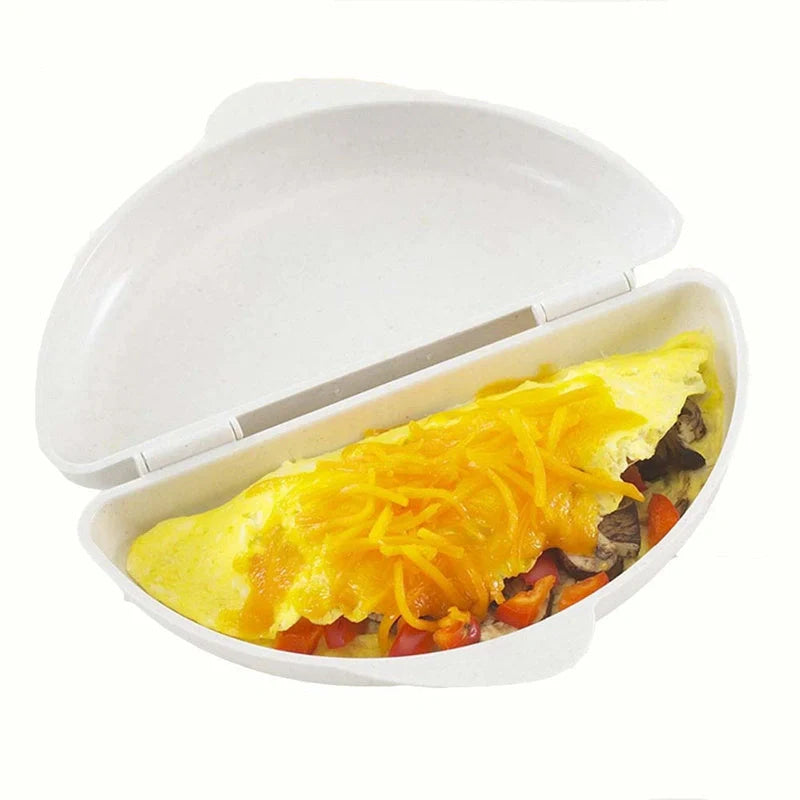 Non-toxic PP microwave oven egg tray for quick steamed eggs, white color, 11.5*21*5CM