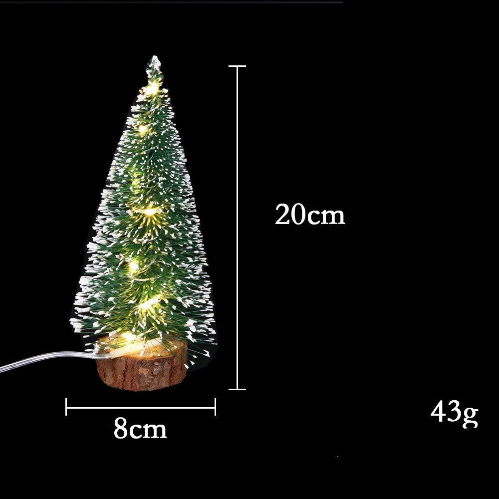 Festive Mini LED Christmas Tree with Warm Lights, Compact Holiday Decoration for Small Spaces and Tabletops